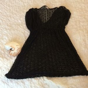 Bongo black lace beach Coverup
